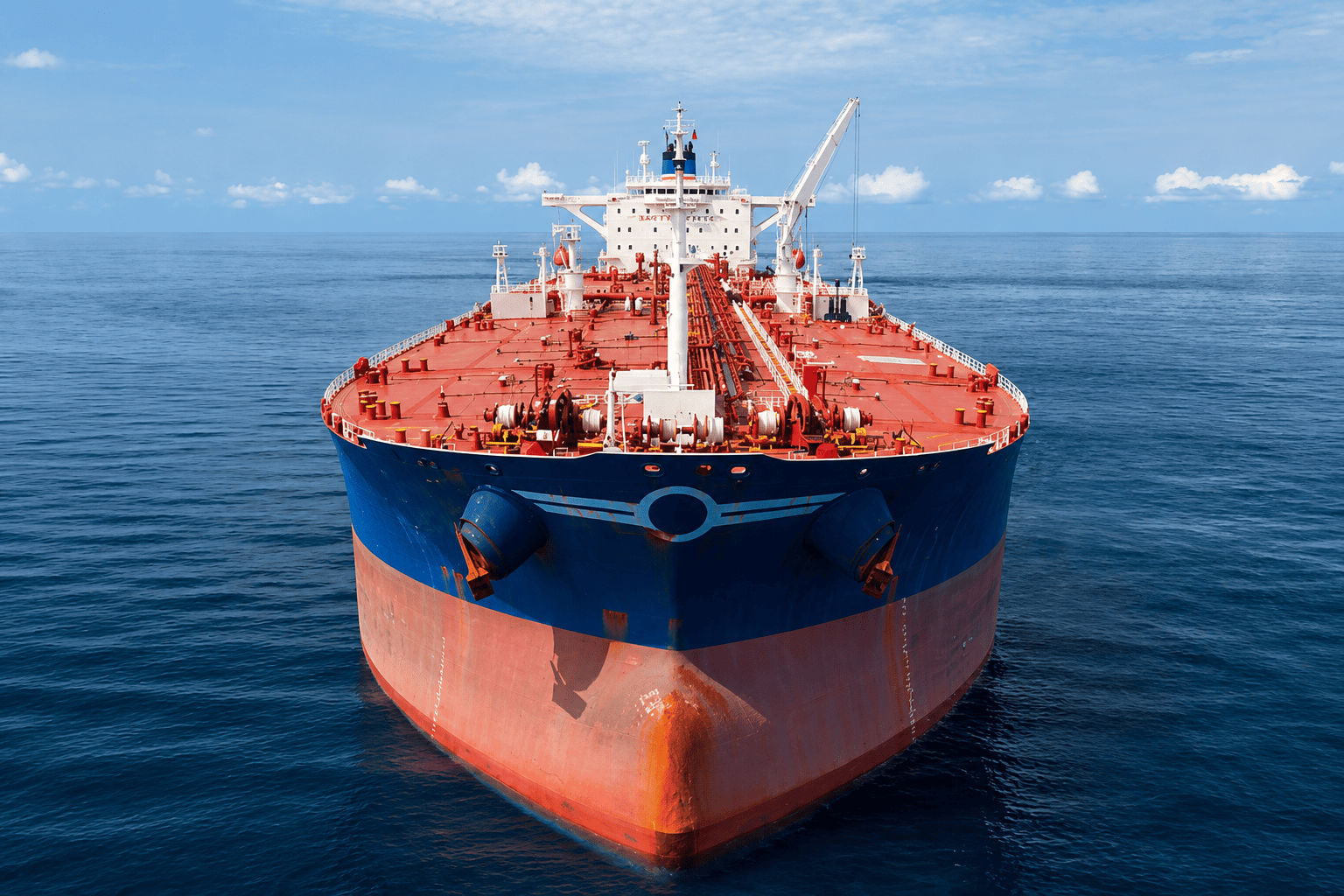 Commercial tanker vessel at sea
